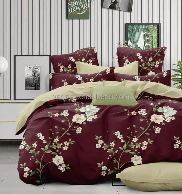 cheap disperse printed polyester fabric bedding fabric home textile /100% polyester microfiber bed sheet fabric