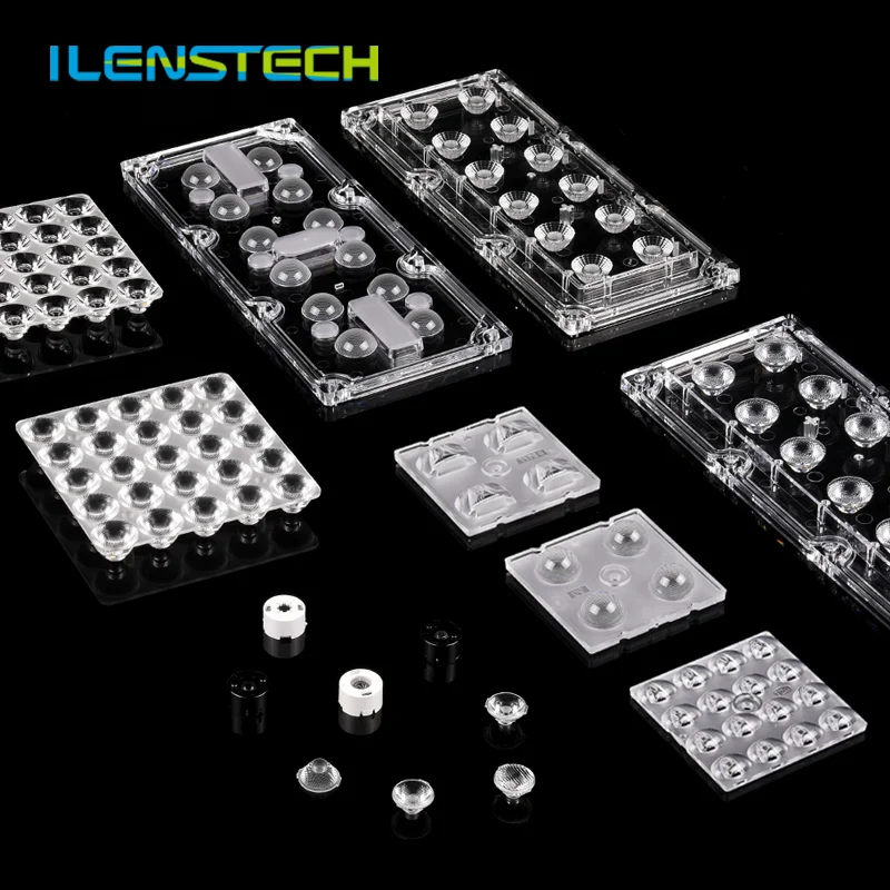 ILENSTECH 5050 RGBW led lens for stage light /45mm secondary optics 12 degree