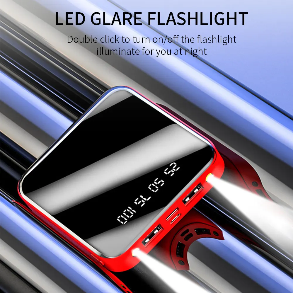 free shipping products custom flashlight led 10000 mah powerbank 20000 mah pawar bank battery 20000 mah mirror powerbank mini
