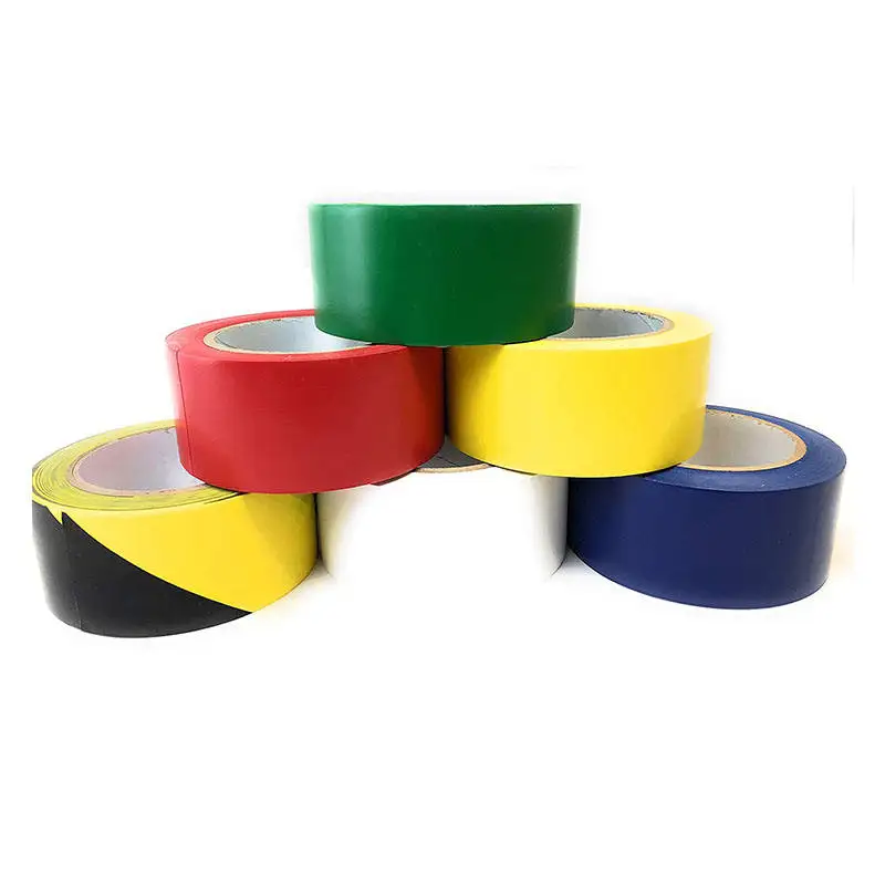 Elecpopular 2024 Race Course Floor Marking Adhesive PVC Tape Green White Black & Yellow Warning Tape Excellent Printing Feature