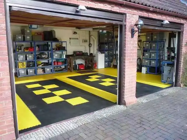 hard pvc interlock floor tiles for garage and storage