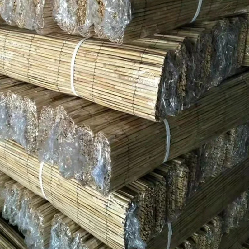 factory export good quality cheap price  peeled   wooden garden  reed fence dia   8-10mm iron wire