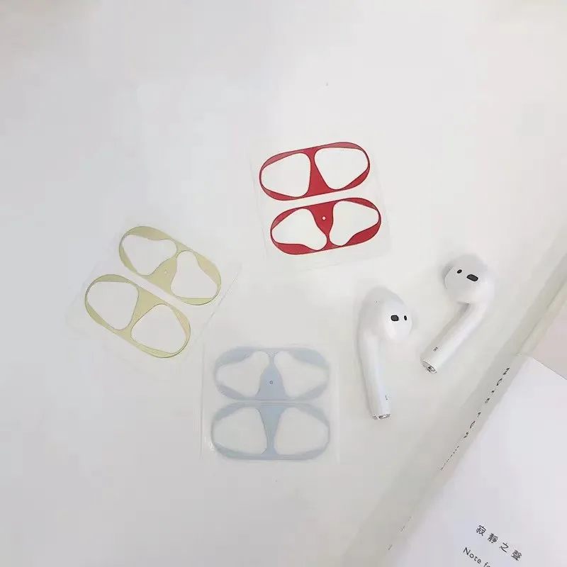  Металлическая защитная наклейка от пыли для Airpods 1 2 Защитная пленка