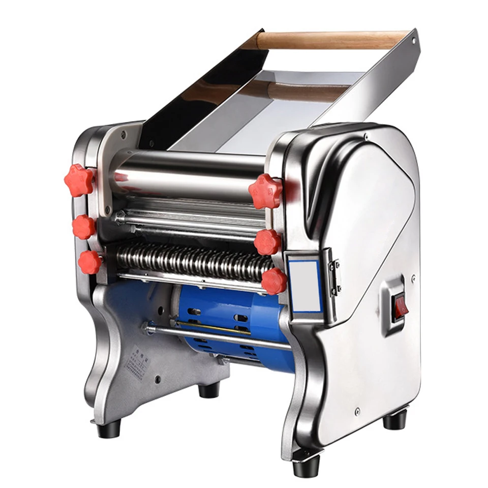 FKM240 Commercial Dough Sheeter Roller, 240mm Pasta Making Machine,Electric Noodle&Dumpling Maker Cutter Stainless Steel
