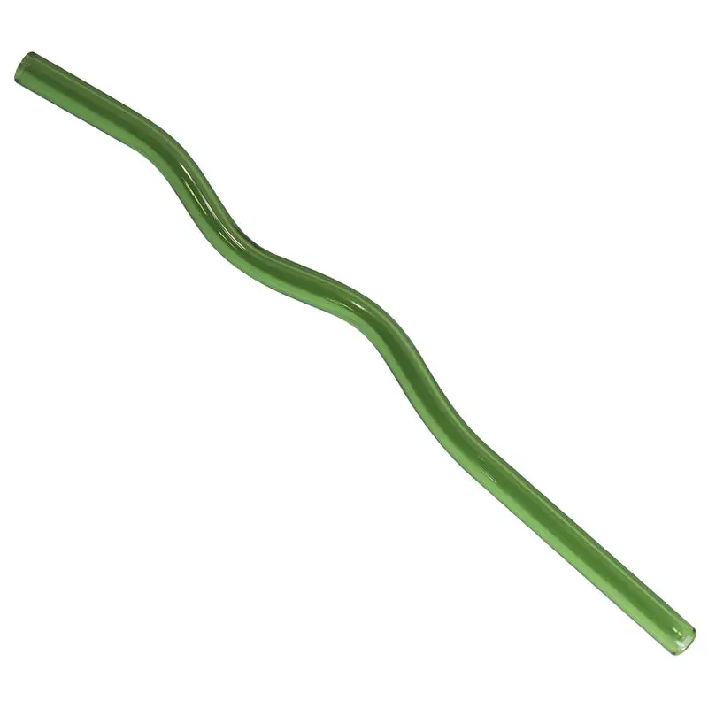 Heat-Resistant Creative Colorful Juice Straw Colorful Glass Straw Transparent Glass Tube Lip-Protecting Straw