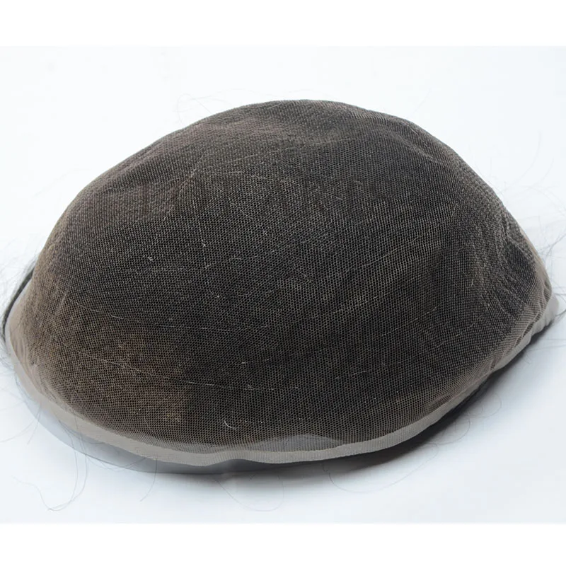 
Remy Human Hair Material hair piece toupee for men 