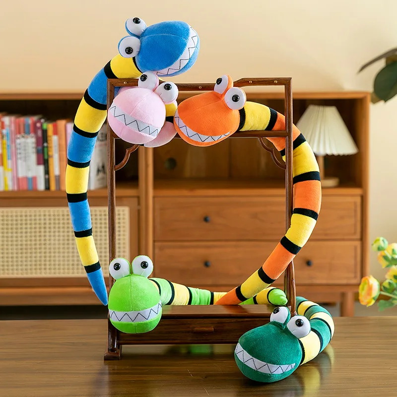 Cartoon Snake Soft Toys Kids Dolls New Year Mascot Company Gifts Cute Cartoon Plush Snake Stuffed Animal Toys for Children