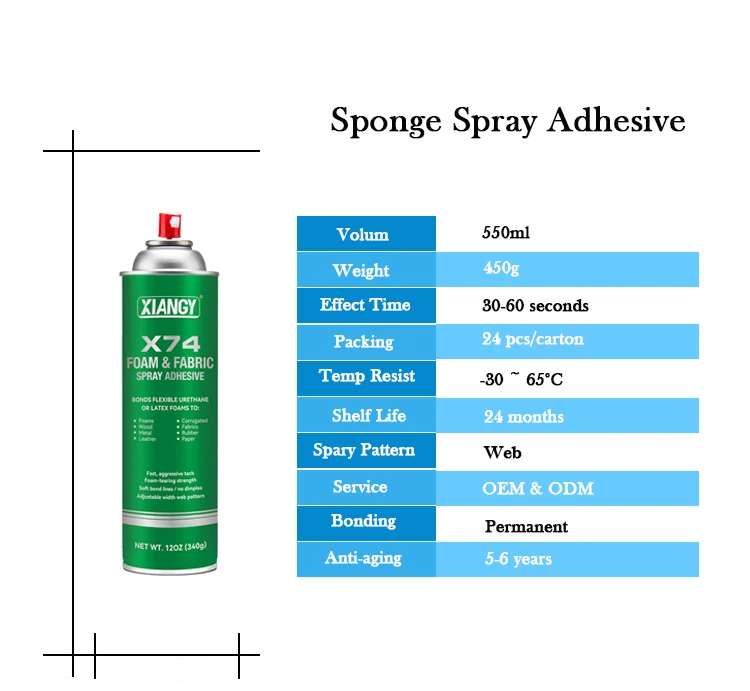X74 SBS Adhesive Spray Foam Spray Glue for Mattress