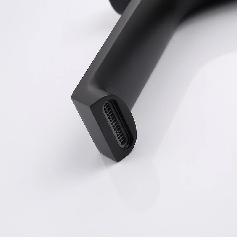 High Sale Personalized Brass Single Hole Bathroom Water Basin Faucet Basin Faucet Button Switch Grey Basin Miser Water Tap Tall