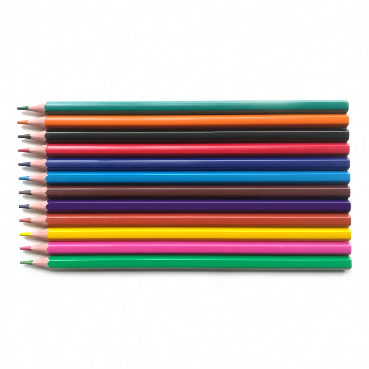Custom OEM ODM 7 Inch 12 Pcs Plastic Colorful Pencil in Color Box