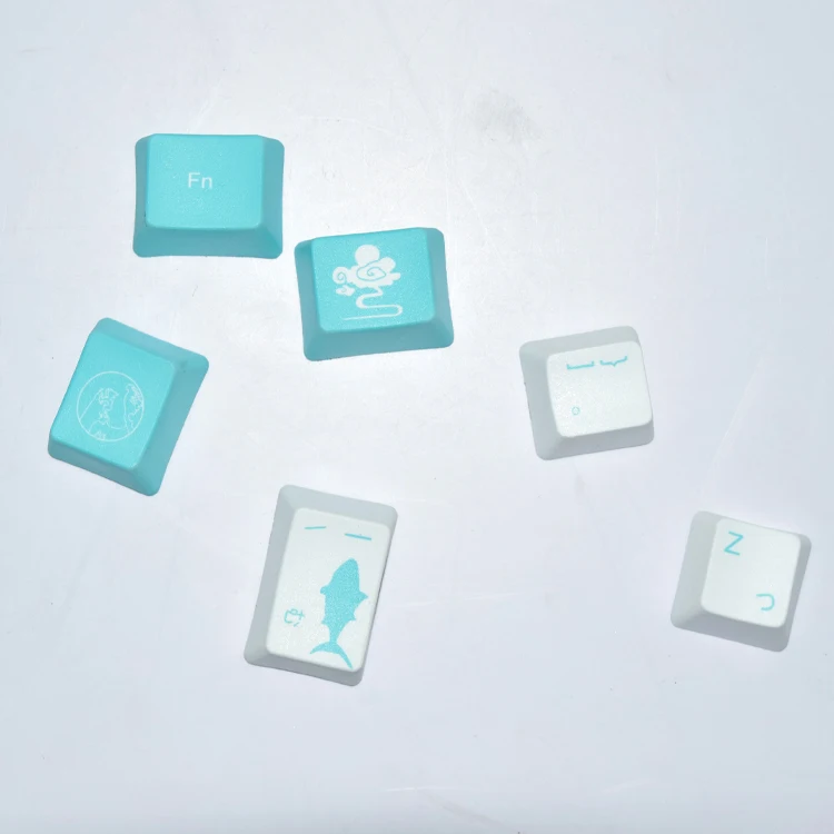 AFLION 68 морепродукты dyesub механическая клавиатура Keycaps Замена Радуга пудинг на