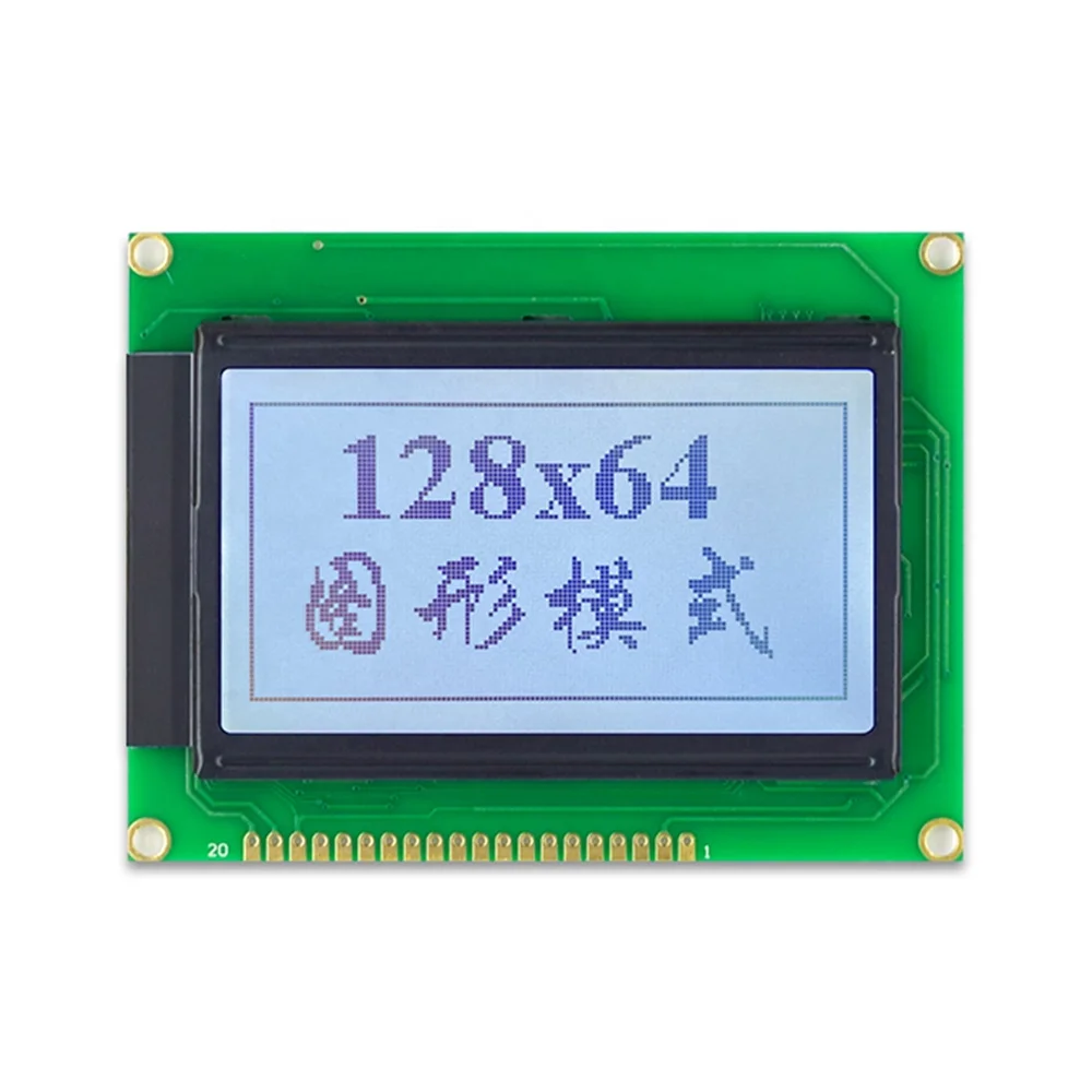 Hot selling 128x64 Graphic Display Monochrome 12864 Lcd Module compatible winstar wg12864A
