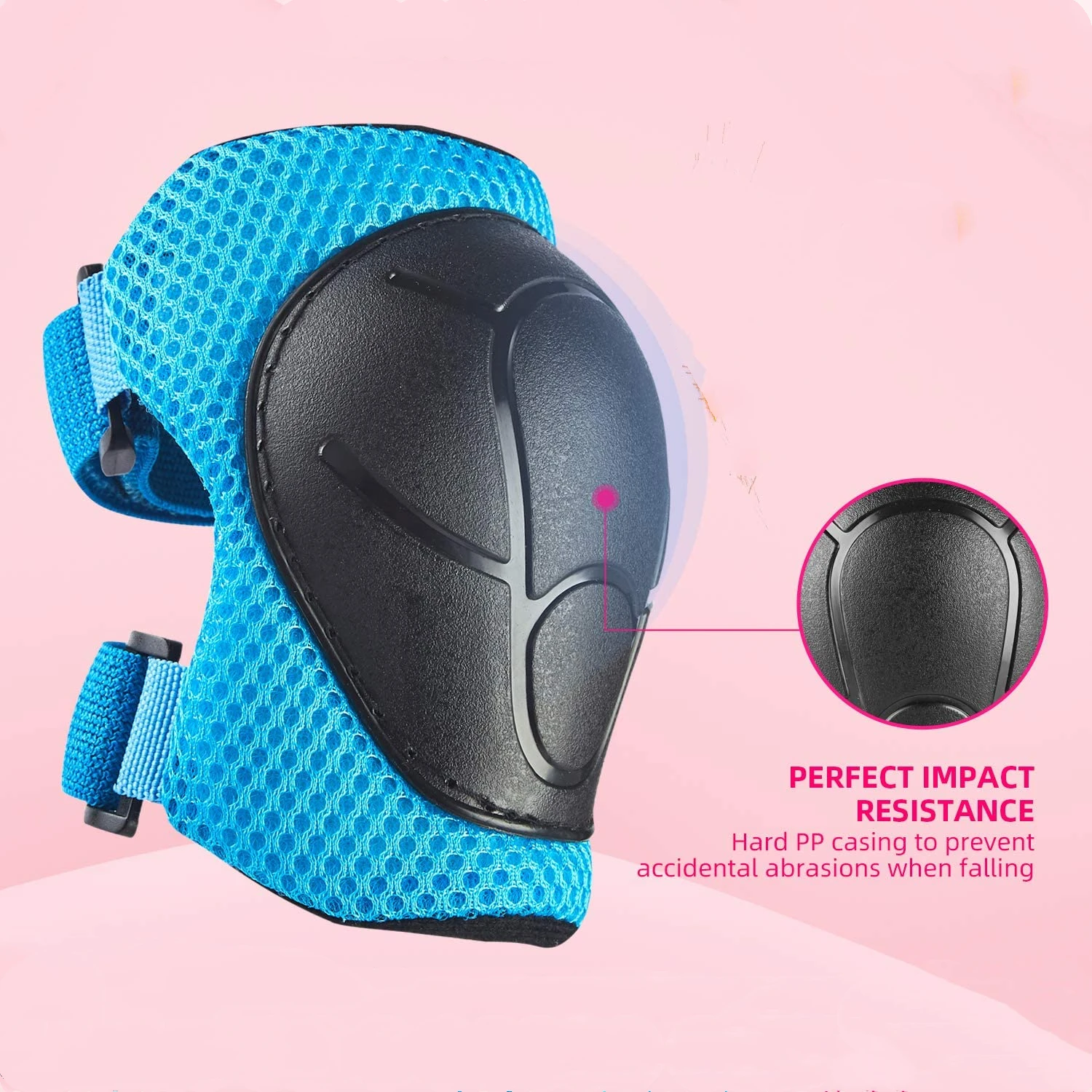 Kids Knee  Elbow Pads Wrist Guards, Children Toddler Breathable Protective Gear Set for Skateboard Rollerblading Roller Skating