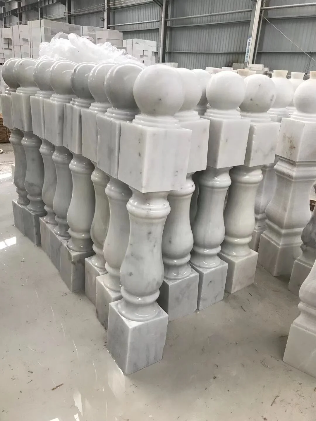 BOTON STONE New Design Outdoor Natural Marble Step Stone Decoration Baluster Marble Balcony Balustrade