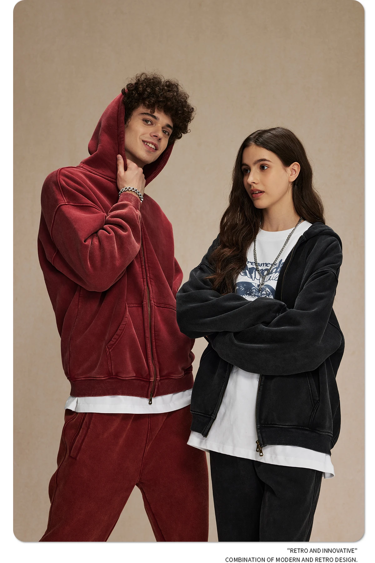 In stock puff embroidery printing oversize streetwear blank black hoodies for winter loose coat