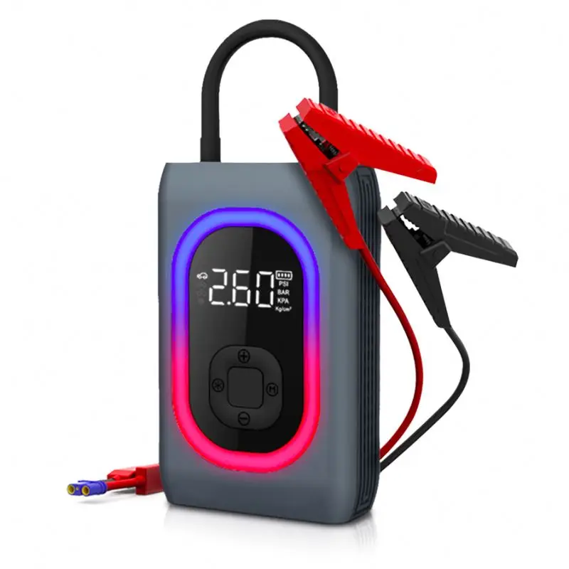 Handhold 12000Mah Electric Air Pump 16V 1000A Jump Starting Mobile Portable Charger Jump Starter Compressor