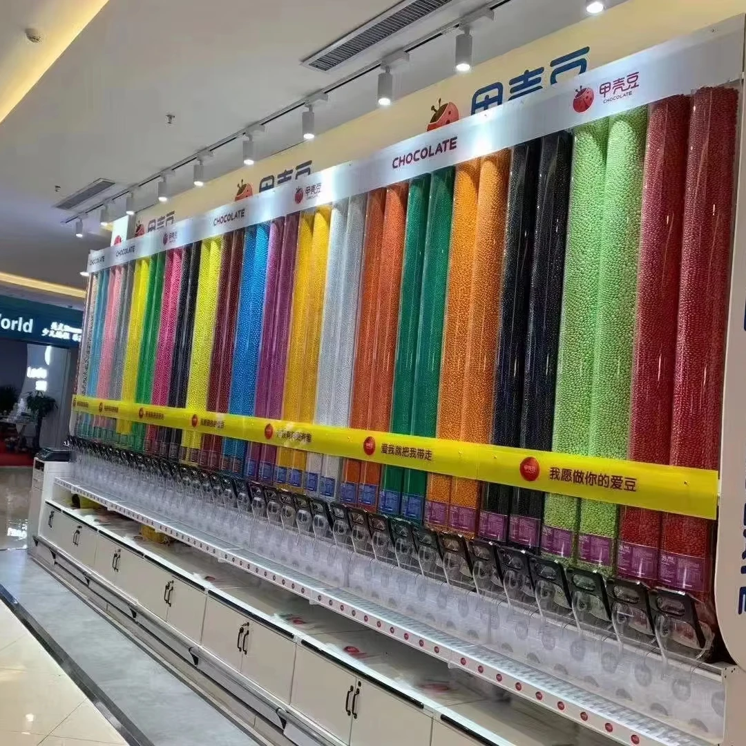 ECOBOX Bulk Food Gravity Bins Clear Food Dispensers Wall Candy Tubes Dispenser Round Tubes Candy Acrylic Tube for Decoration