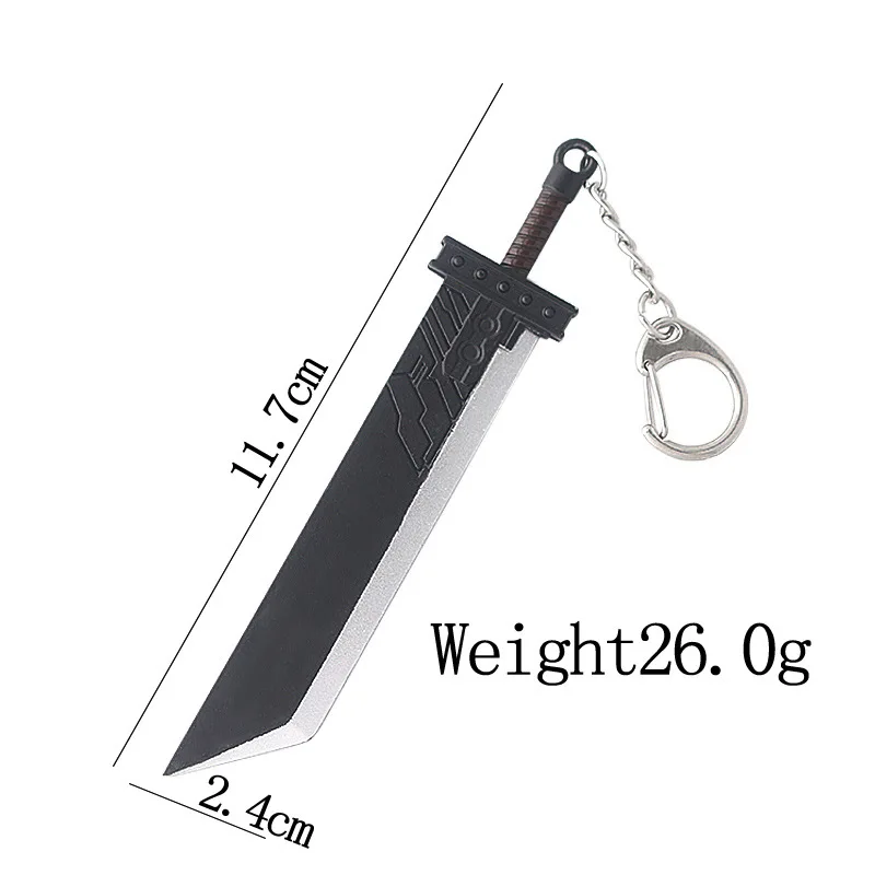 Cloud Strife Buster Sword Keychain Game Final Fantasy Remake Zack Fair Weapon Sword Keychain