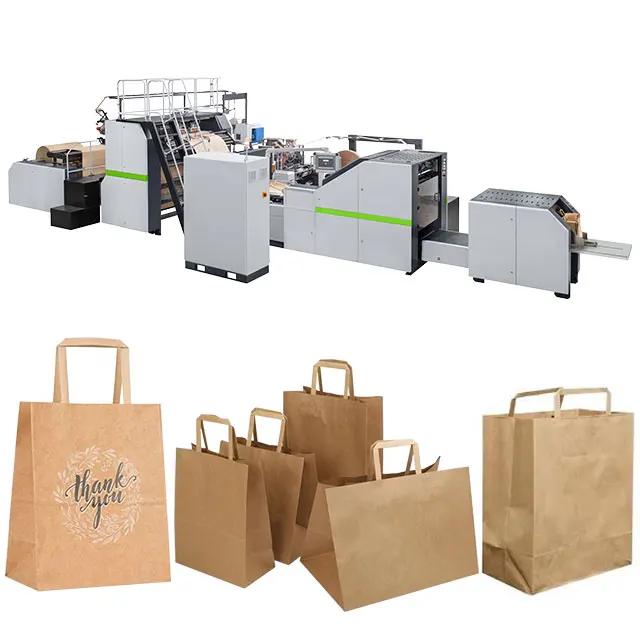 ROKIN BRAND easy to operate KFC bags flat handle bag machine for paper bag with competitive price
