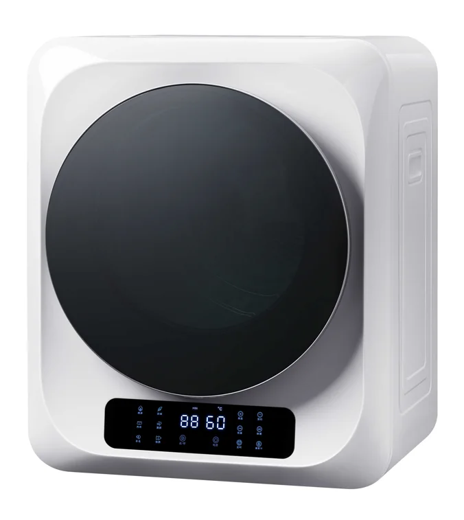 2.5KG Grey Tumble Dryer Automatic Mini Electric Dryer for Household RV Use UK Plug Manual Power Source Vented Drying Type