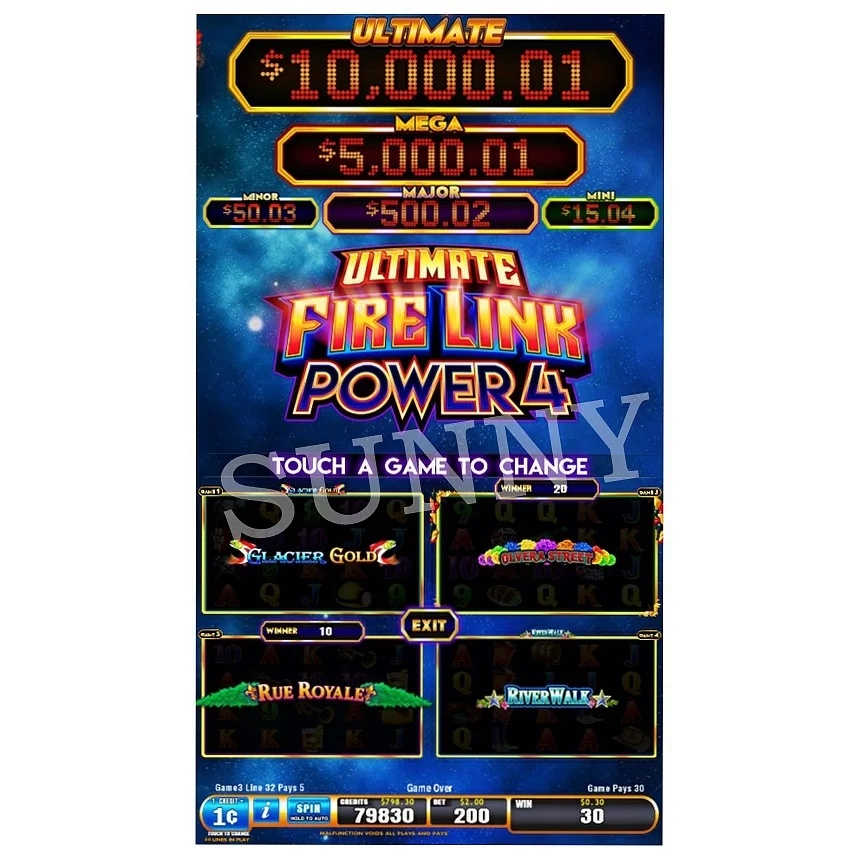 Firelink Power4 HET slot game board/Power4 Fire link Firelink slot games for slot machines/Fire link Power 4 slot machine
