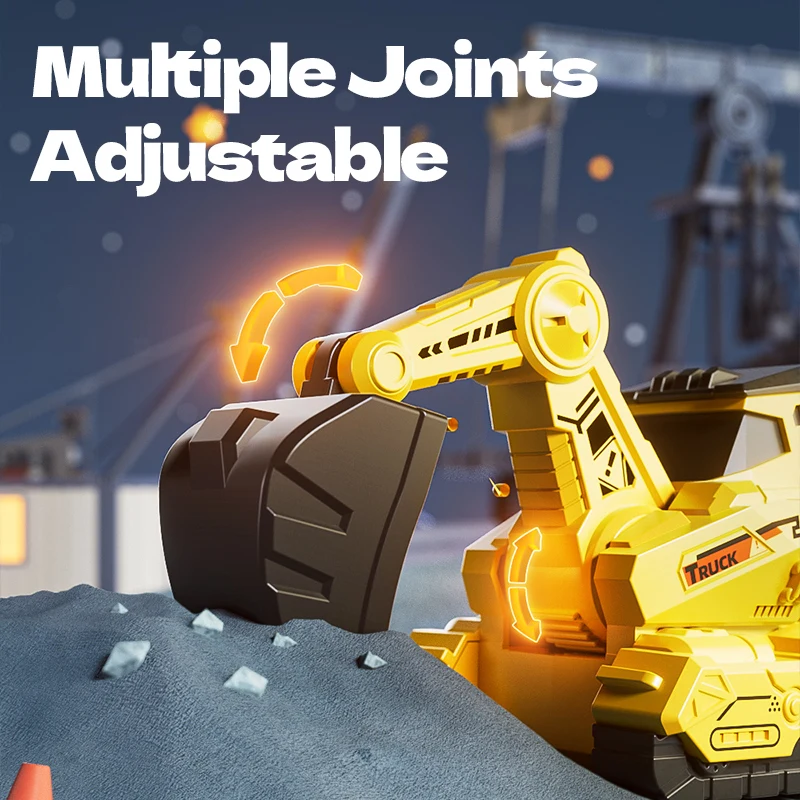 Inertia Urban Construction Vehicle Collection Set Simulation City Truck Toys Friction Powered Engineering Toys for Toddlers Boys