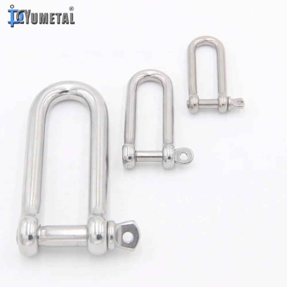 European Type Stainless Steel Long D Shackle For Connecting