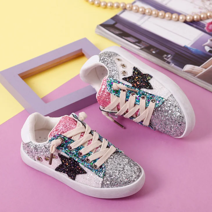 
YY10335S 2021 Newest toddler baby children fashion glitter colorful boys girls sneakers shoes 