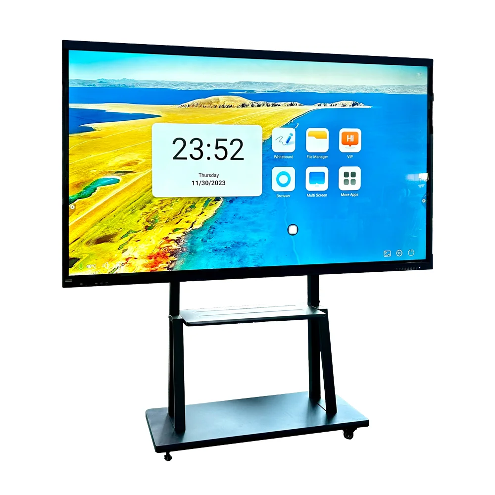 55 65 75 86 98 Inch Interactive Smart Flat Digital Board Electronic Whiteboard LED 75 Inch Panel