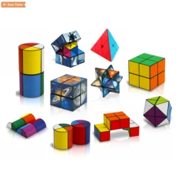 Marine Animal Cube Anti-stress Toys Folding Start Sorting Toy Puzzle Cube Kids Colorful Sticker Magnetism Cube Puzzle Fidget Toy