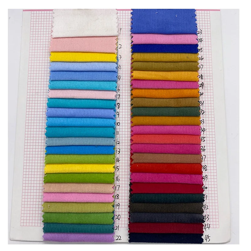 Manufacturer 21 wales purple striped cotton 210-240 GSM corduroy apparel pants fabric for trouser