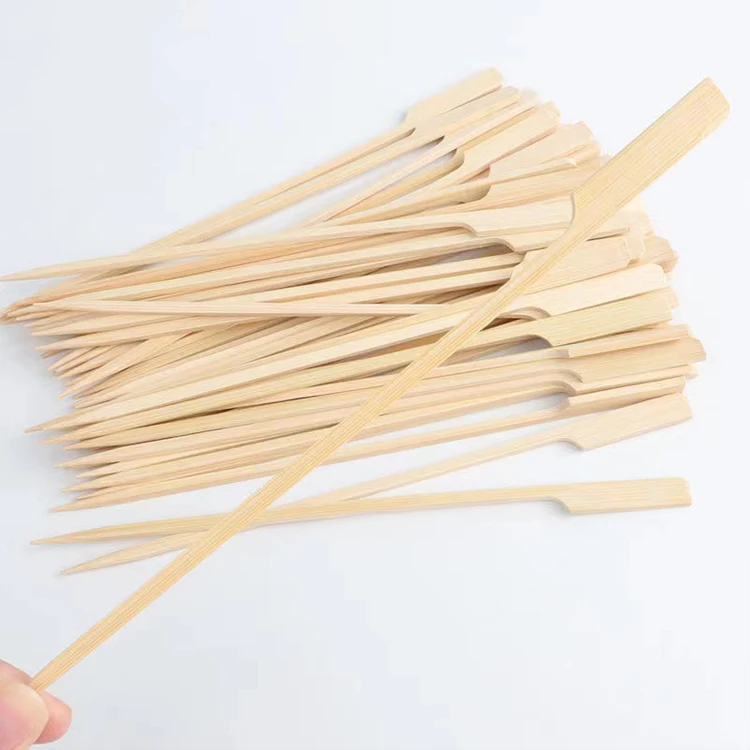 Barbecue bamboo sticks for barbecue large bamboo paddle teppo bbq wood stick skewer long 40 cm hot dog bamboo barbecue sticks