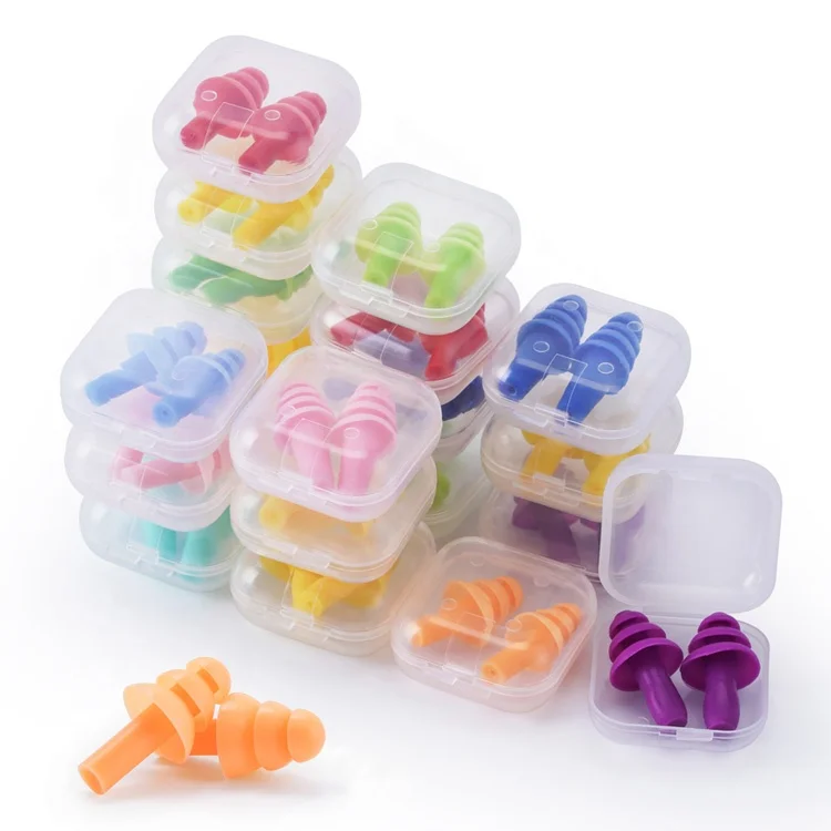 Individually Wrapped Soft Silicone Reusable Earplugs 32dB