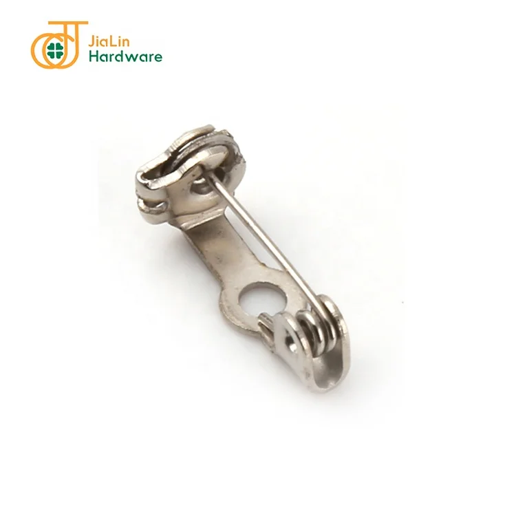 15mm short wholesale brooch base back bar metal locking pin back safety pin