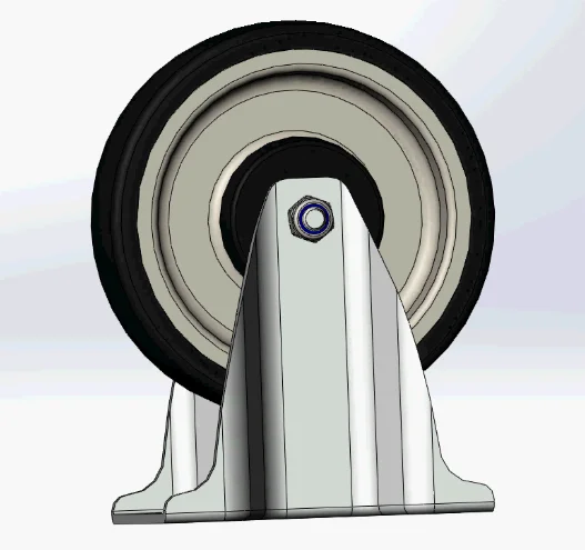 5 дюймовый твердый рицинус серый каучуковый ролик с 300 кг грузоподъемность