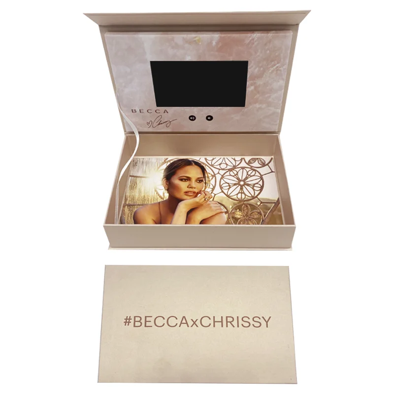 Custom luxury gift lcd screen video brochure box paper boxes