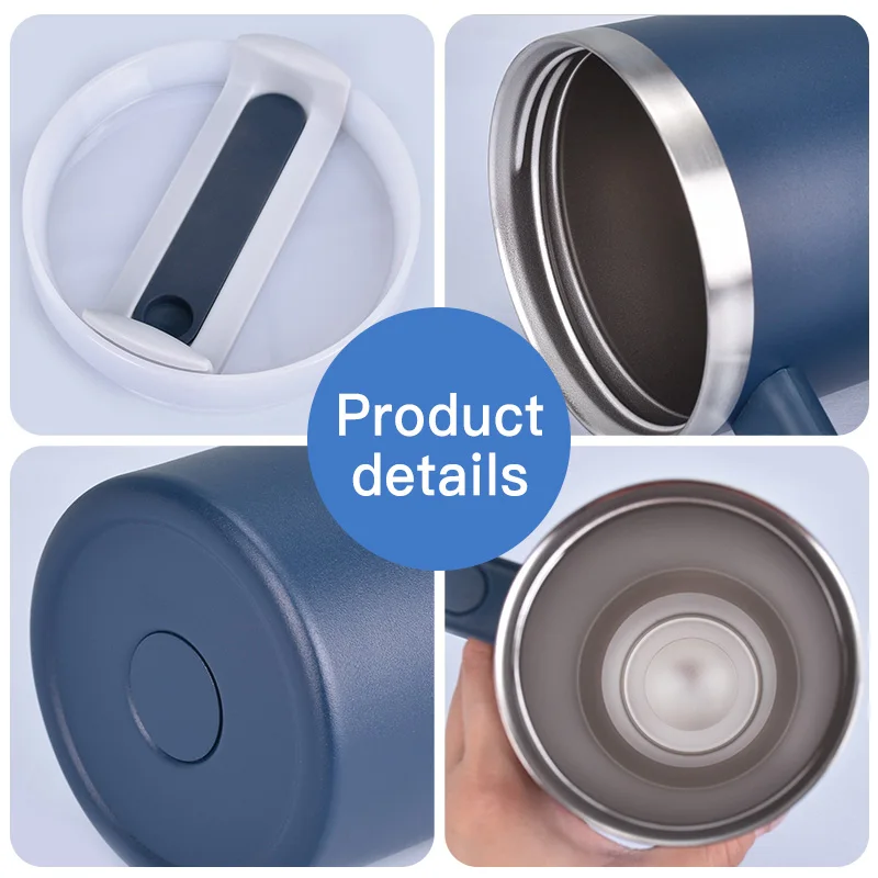 High Quality Double wall Insulated Stainless Steel 40oz Tumbler Beer Coffee Mug with Handle Leakproof Lid and Straw