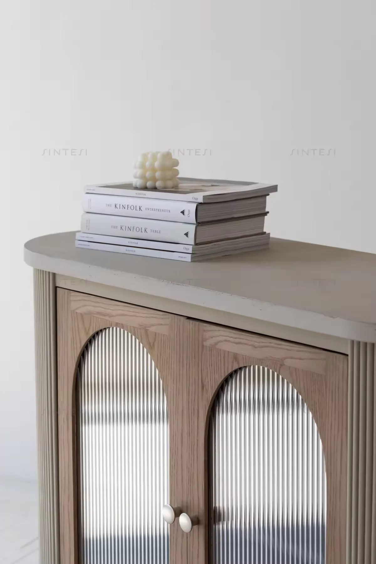 North America Oak French Furniture Steel Glass Living Room Home Accent Cabinets Durable Wood Sideboard Buffet Cabinet