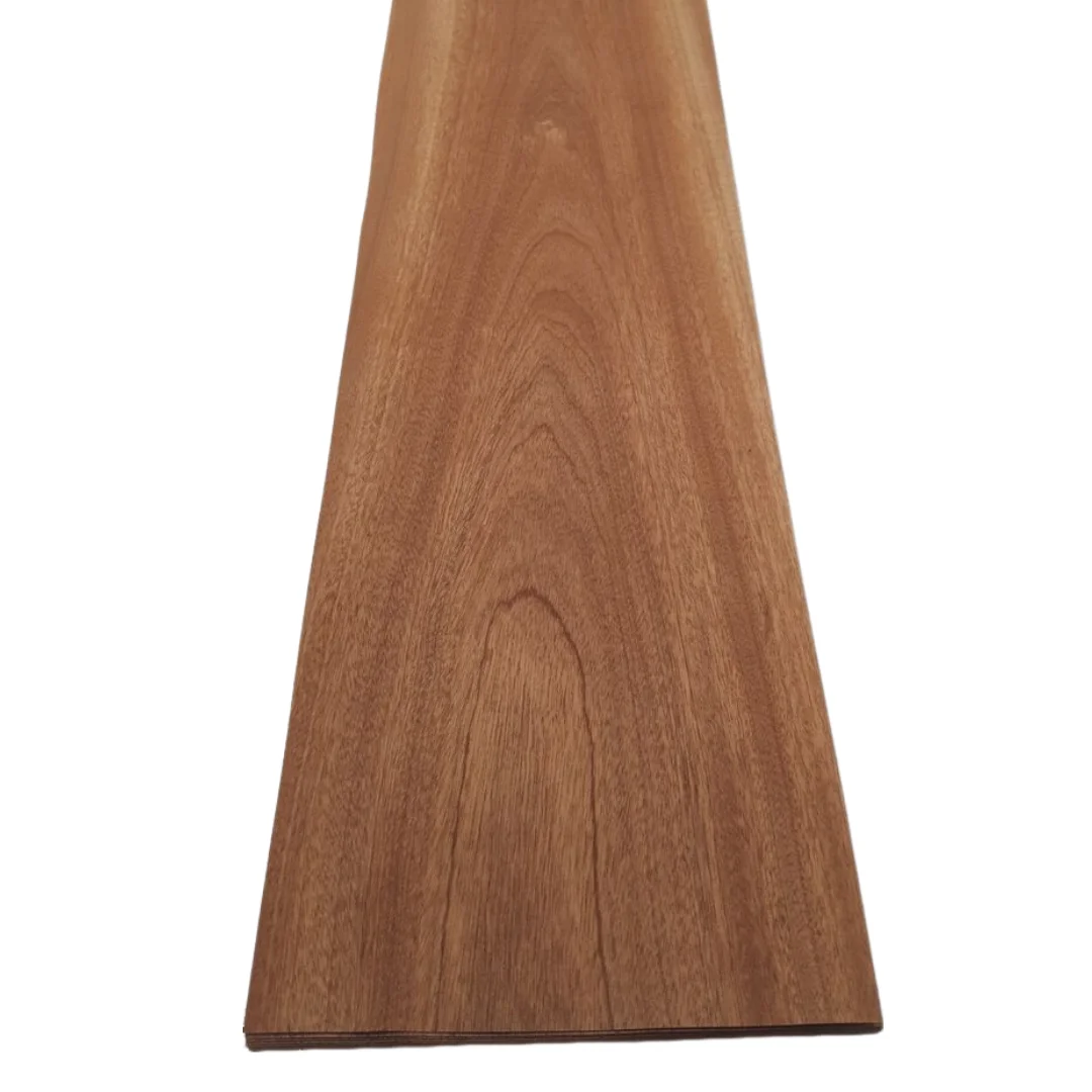 Factory Supply Sliced Natural Wood Veneer Sheet Crown Cut Sapele Veneer for Door Skin Plywood