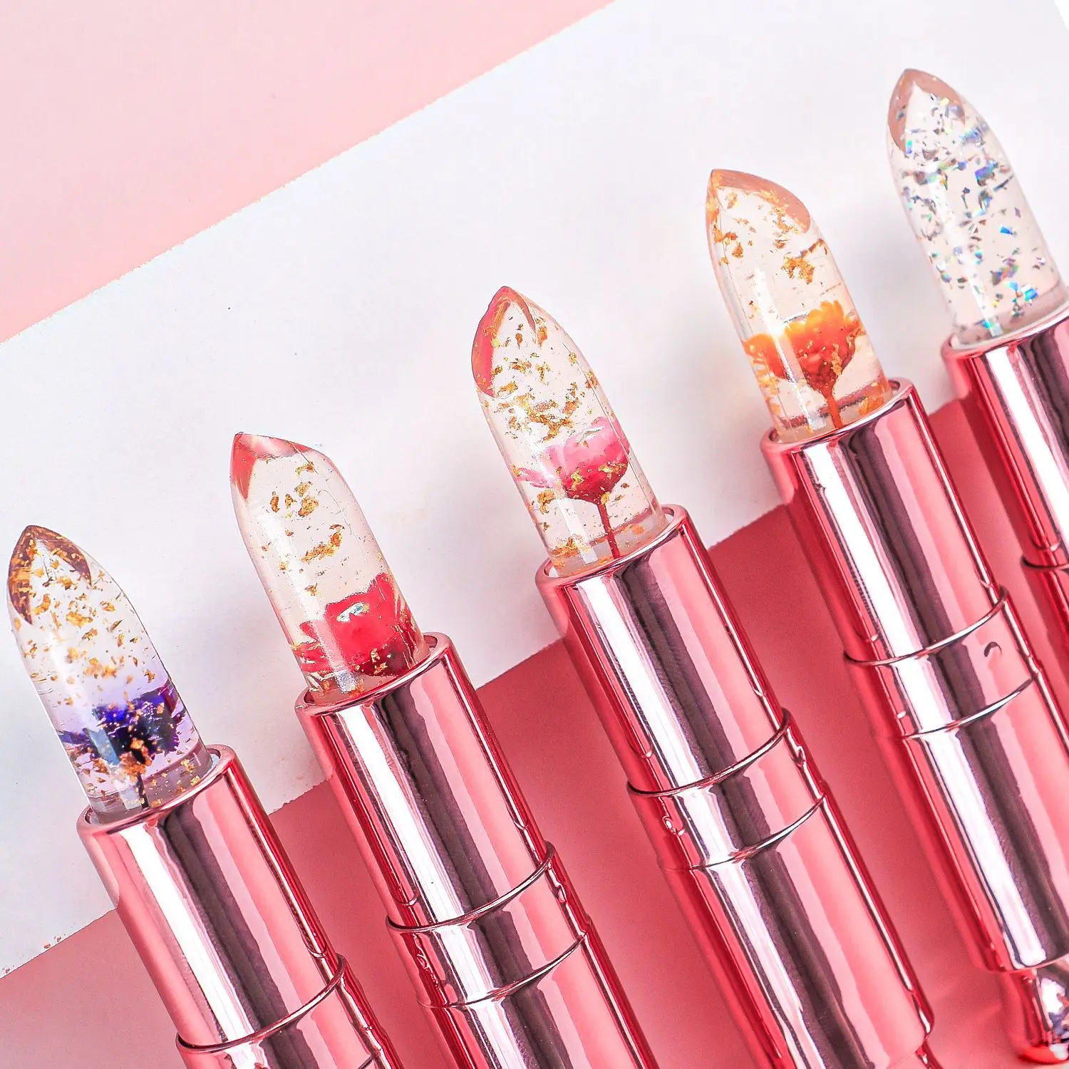 Transparent flower lipstick neutral no logo spot wholesale lip balm