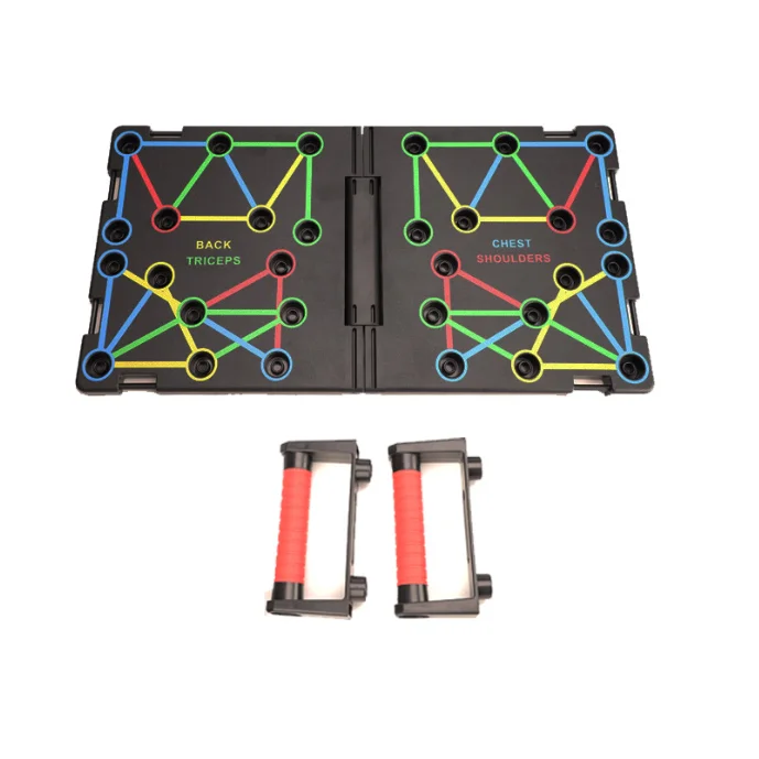 Складная доска пуш-ап, портативное домашнее оборудование для силовых тренировок в тренажерном зале с устойчивыми лентами для тренировок по мышцам живота