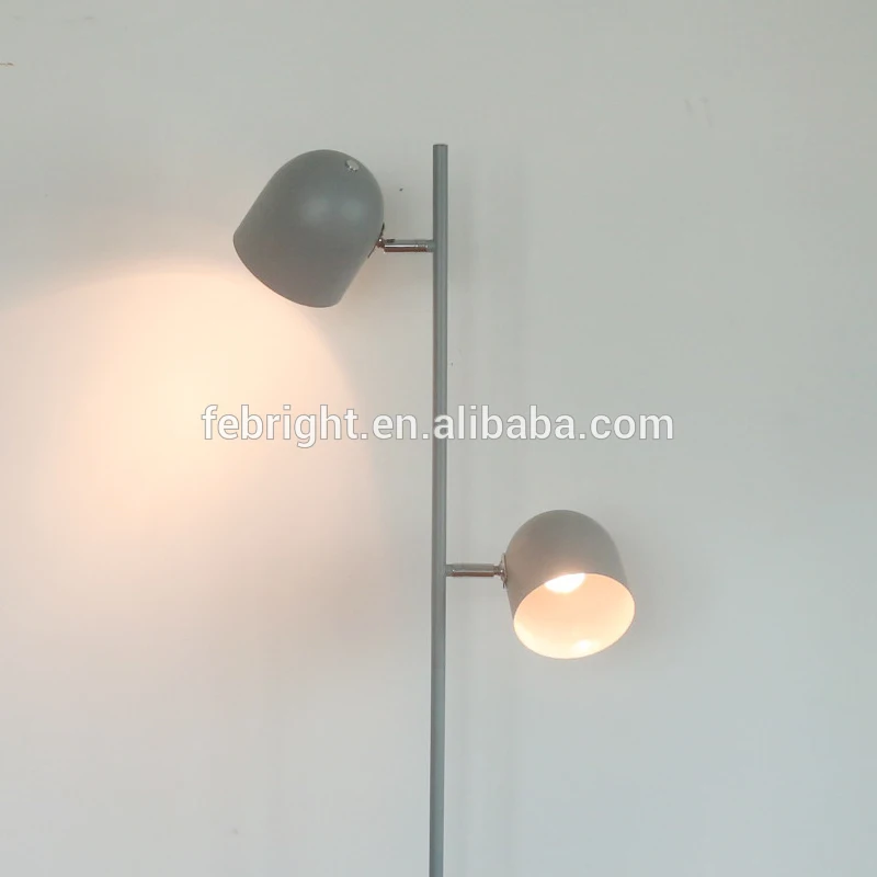 2023 New Design Iron Office Hotel Home Decor Floor Lamp With Two All Direction Lamp Shades
