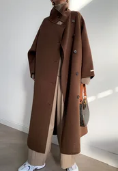 Wholesale 2020 New Women Double Face Cashmere Coats Winter Wool Coats