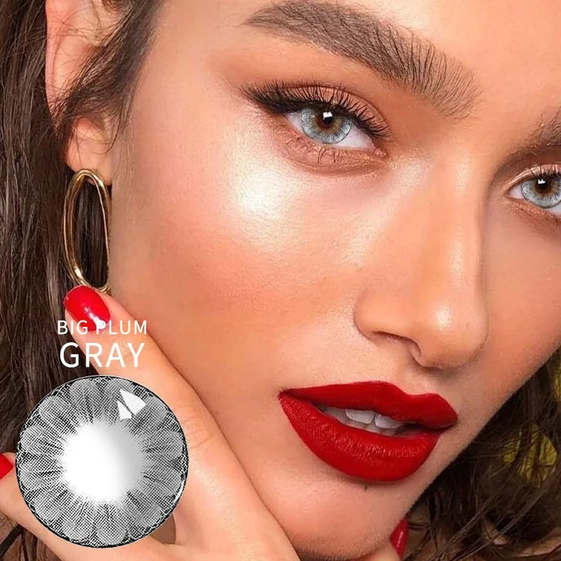 
Maxiy Girl 2pcs/pair Big Plum Series Soft Color Contact Lens Yearly Use Color Contact Lenses for eyes 