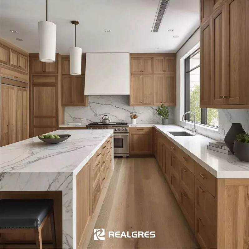 Realgres Italian Smart Traditional Oak Wood Commercial Restaurant Kitchen Cabinets Manufacturers