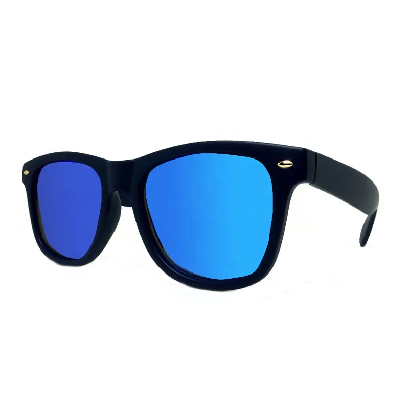 2024 Promotional Unisex Sunglasses From China Novelty Design With Colorful Polycarbonate Frame-Black and Blue Brand