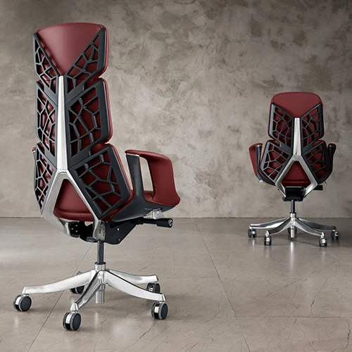 Luxury Design Genuine Leather Office Chair Executive With Separated Lumbar Support For Manager