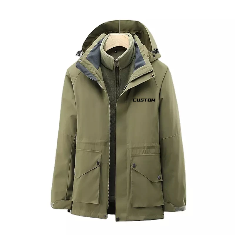 New outdoor assault suit 3-in-1/2-piece male detachable thickened thermal assault suit male