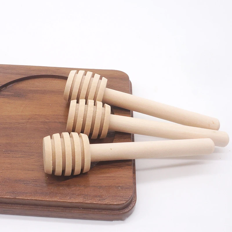 Custom OEM Wooden Honey Dipper Mixing Sticks Coffee stirrers Spoons With Logo