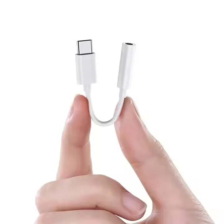 Наушники белые 3 5 мм Aux аудио разъем адаптер Type-c USB-C для наушников зарядки телефона